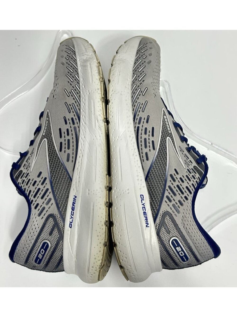 Brooks Glycerin 20 Mens Shoes Size 10.5 Grey Blue Gym Running Trainers - Picture 7 of 10